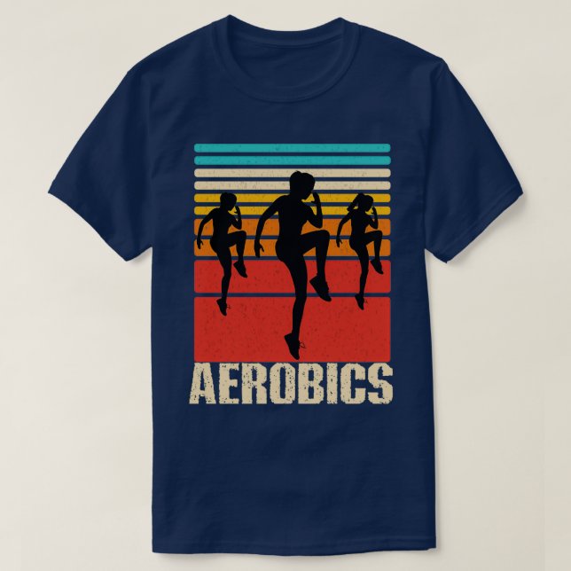 Camiseta Vintage aeróbica (Frente do Design)