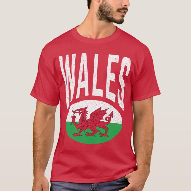 Camiseta Vintage aflita Wales Cymraeg Cymru Proud Welsh (Frente)