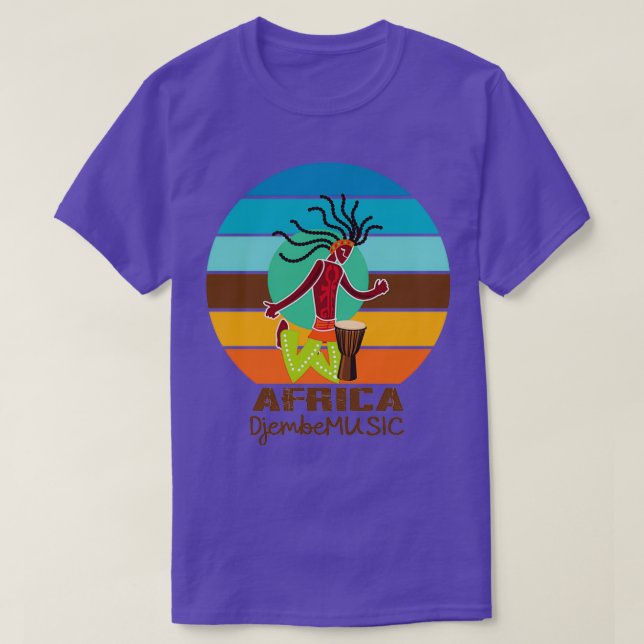 Camiseta Vintage AFRICA DJEMBE MSIC (Frente do Design)