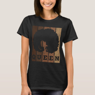 Camiseta Vintage African Afro Queen Pride Melanin Black Que