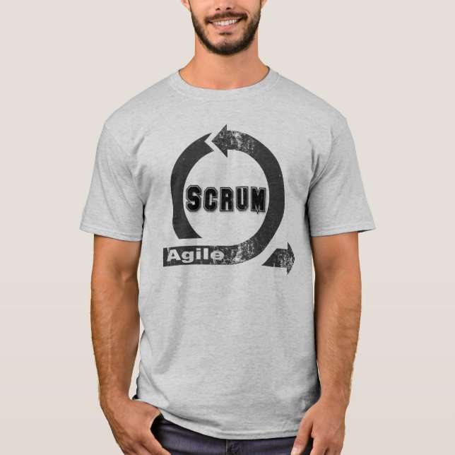 Camiseta Vintage ágil do scrum/estilo retro (Frente)