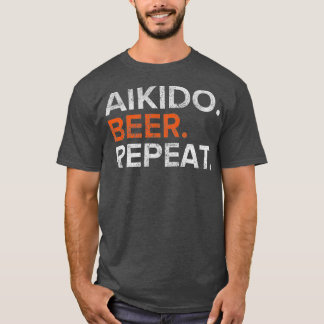 Camiseta Vintage Aikido Beer Repete Engraçado