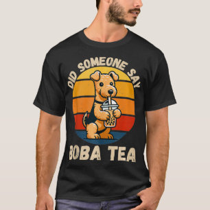 Camiseta Vintage Airedale Terrier Dog Alguém Disse Boba