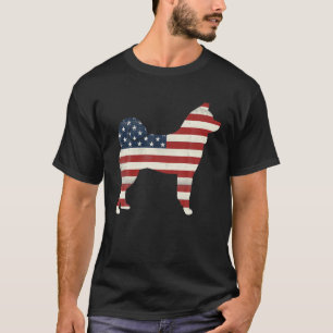 Camiseta Vintage Akita Dog USA Flag Dog Lover Patriotic