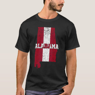 Camiseta Vintage ALABAMA Alabama Mapa Mulheres Meninas Meni