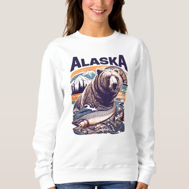 Camiseta Vintage Alaska Nature (Frente)
