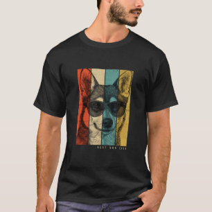 Camiseta Vintage Alaskan Klee Kai Cachorro Mãe Pais Homens 