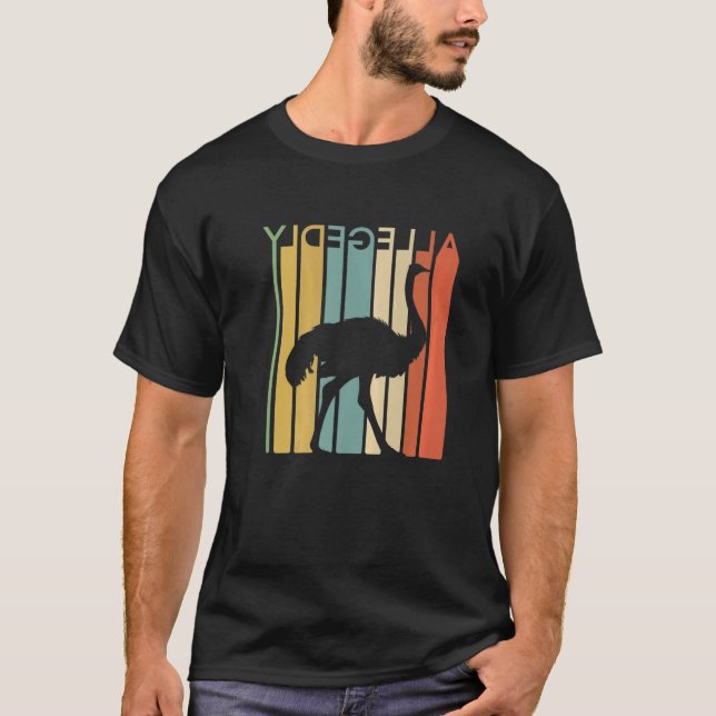 Camiseta Vintage Alegadamente Ostrich Retro - Ostrich Lover (Frente)
