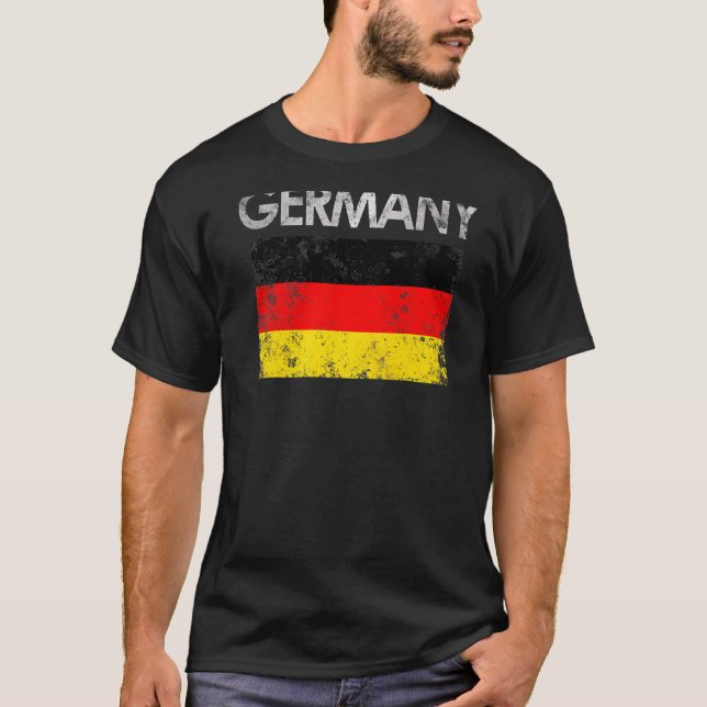 Camiseta Vintage, Alemanha, Bandeira Pride (Frente)