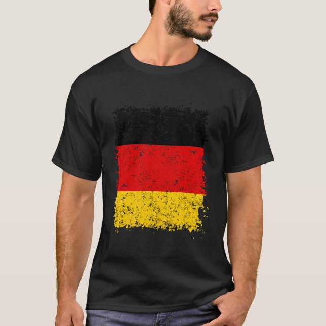 Camiseta Vintage Alemanha Flag Grunge (Frente)