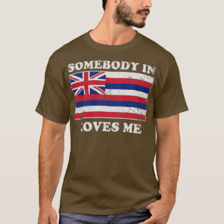 Camiseta Vintage Alguém No Havaí Me Ama A Bandeira Havaiana