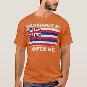 Camiseta Vintage Alguém No Havaí Me Ama A Bandeira Havaiana