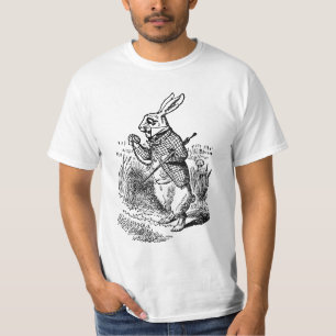 Camiseta Vintage Alice no País das Maravilhas, relógio do c