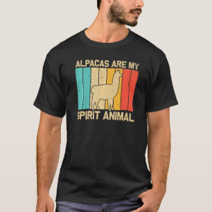 Camiseta Vintage Alpaca Para Homens Crianças Meninas Llama