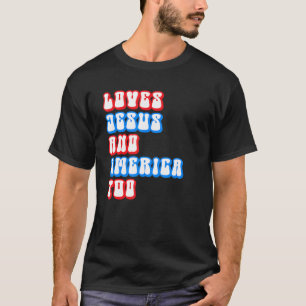 Camiseta Vintage ama Jesus e América também