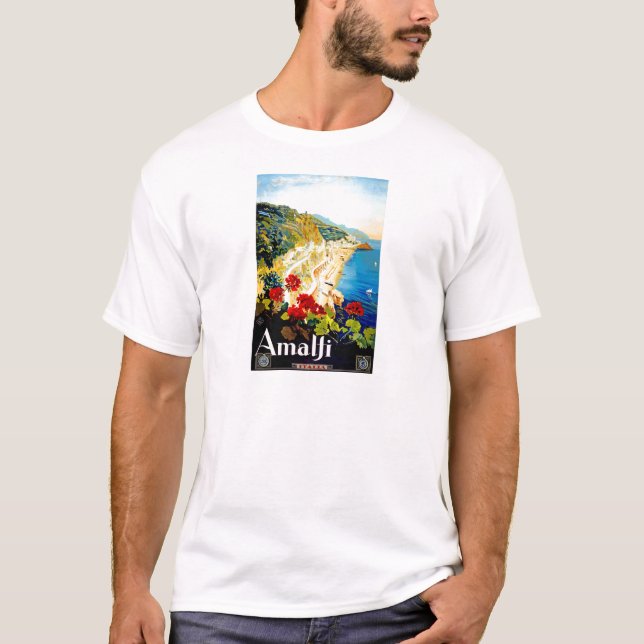 Camiseta Vintage Amalfi Itália Europe Viagem (Frente)