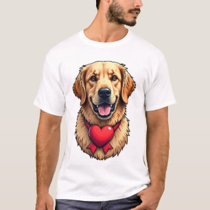 Camiseta Vintage Amante do Retriever Dourado EUA 2