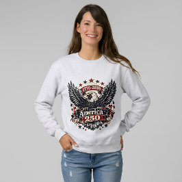 Camiseta Vintage América 250 Águia Careca 1776-2026 Patriót