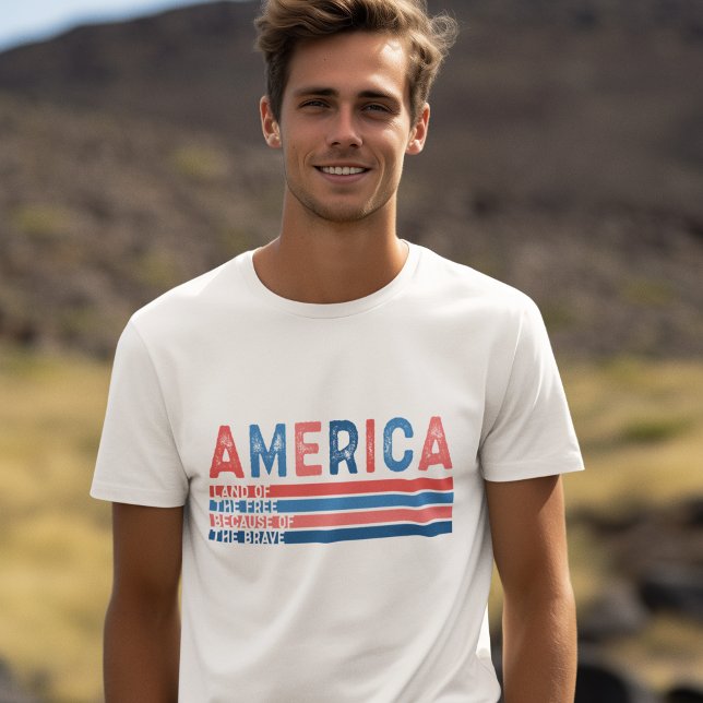 Camiseta Vintage America 4 de julho (Criador carregado)