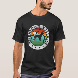 Camiseta Vintage American Buldogue Retro Dog Mãe Pai