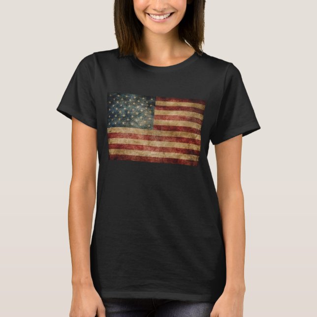 Camiseta Vintage American Flag (Frente)