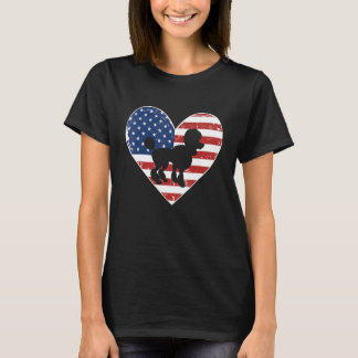 Camiseta Vintage American Flag 4th of July Maltipoo Dad Mom