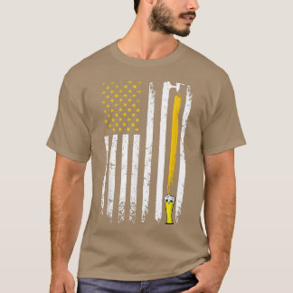 Camiseta Vintage American Flag Artesanato Bewery Brewery Be