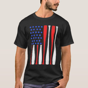 Camiseta Vintage American Flag Baseball Men Roupa Da