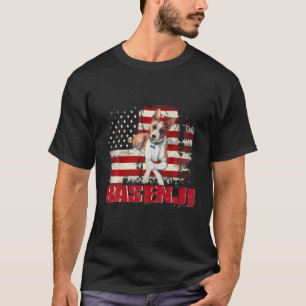 Camiseta Vintage American Flag Basenji Dog Lover