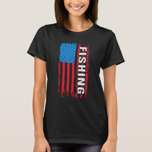Camiseta Vintage American Flag Bass Pesca Peixe Legal 4º O