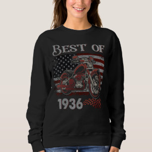 Camiseta Vintage American Flag Best Of 1936 Motorcycle Birt