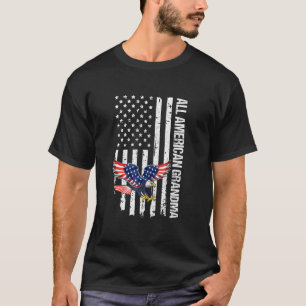 Camiseta Vintage American Flag Eagle All American Grandma 4