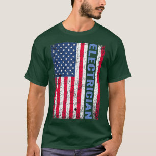 Camiseta Vintage American Flag Electricici - Presente de