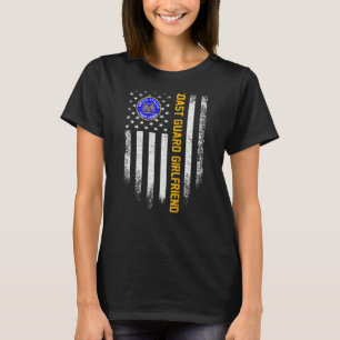 Camiseta Vintage American Flag Guarda Costeira Proud Vetera