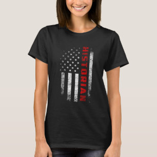 Camiseta Vintage American Flag Historian Roupa Patriot Us