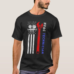 Camiseta Vintage American Flag Hvac Technician Usa Hvac Tec