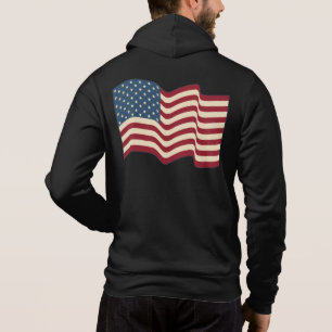 Camiseta Vintage American Flag Jaqueta Hoodie
