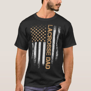 Camiseta Vintage American Flag Lacrosse Player