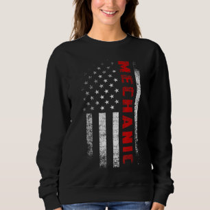 Camiseta Vintage American Flag Mechanic Roupa Patriot Usa