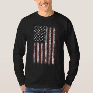 Camiseta Vintage American Flag Men USA Flag