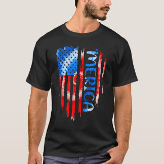 Camiseta Vintage American Flag 'merica Patriotic 4th