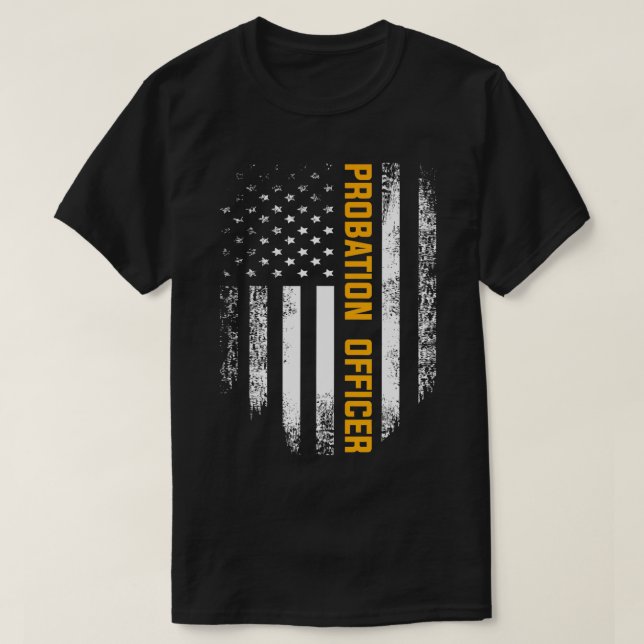 Camiseta Vintage American Flag Officer Gift (Frente do Design)