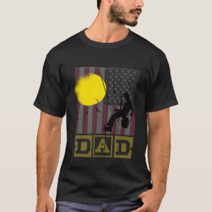 Camiseta Vintage American Flag Pai Lineman Electric Cable F