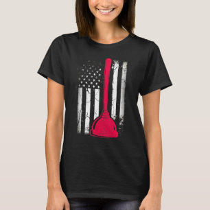 Camiseta Vintage American Flag Plumber Roupa Plumber Men