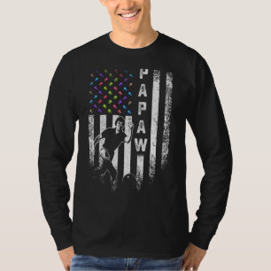 Camiseta Vintage American Flag Proud Boliche Papaw Bowler S