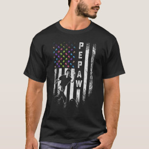 Camiseta Vintage American Flag Proud Boliche Pepaw Bowler S