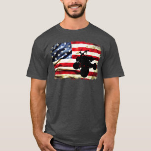 Camiseta Vintage American flag quad bike 4 Wheer