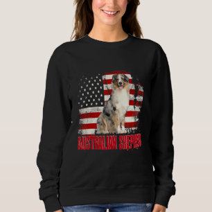 Camiseta Vintage American Flag Shepherd australiano