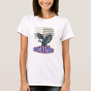 Camiseta Vintage American Flag Tee , 4 de julho de
