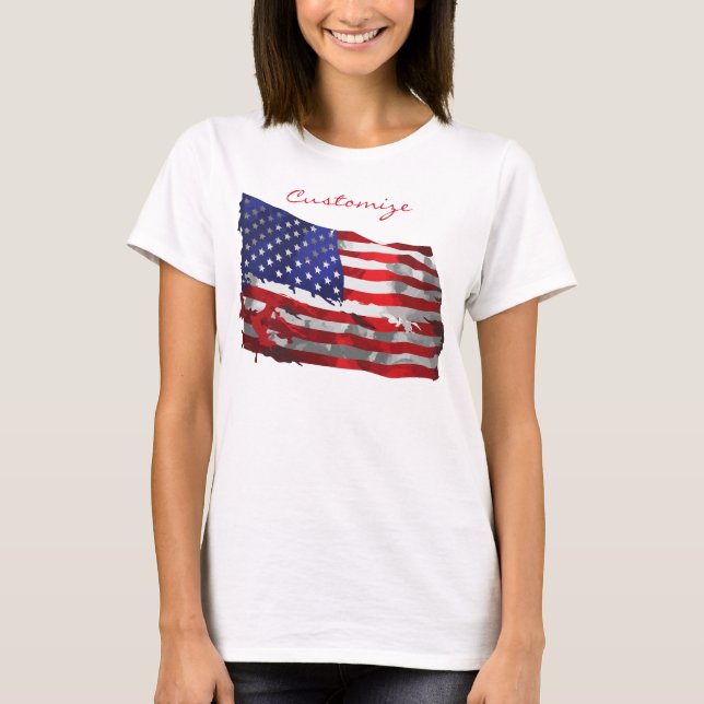 Camiseta Vintage American Flag Thunder_Cove (Frente)